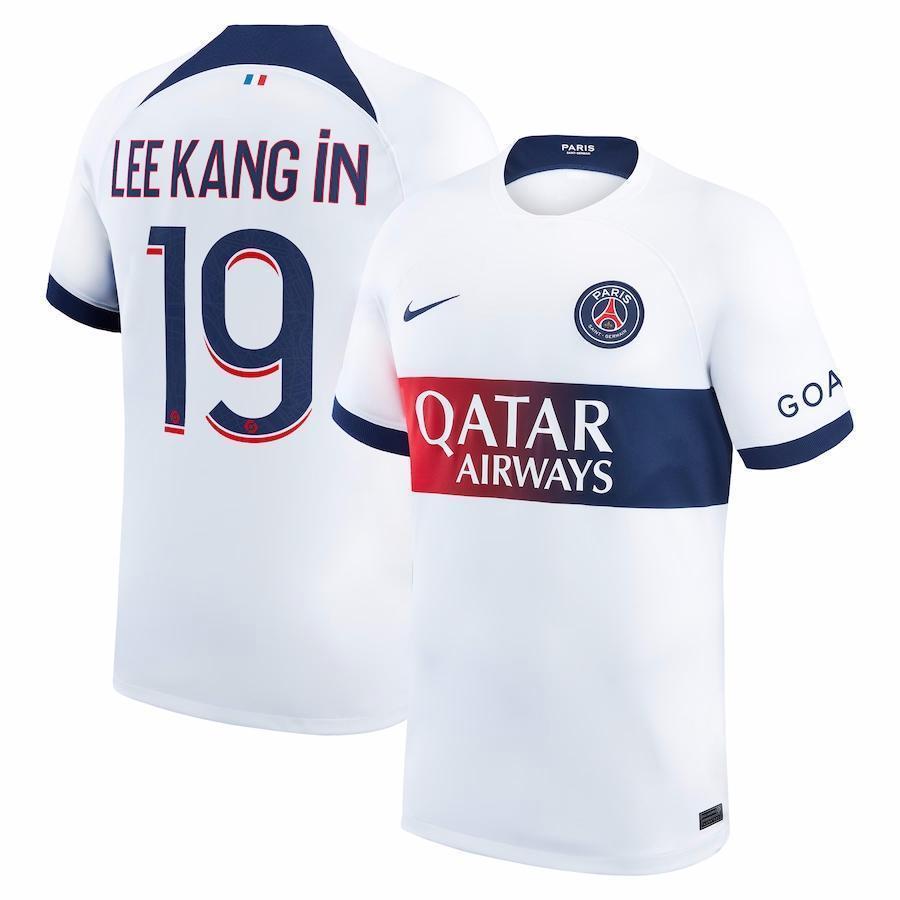 MAILLOT PSG EXTERIEUR LEE KANG IN 2023-2024 MAILLOT PSG EXTERIEUR LEE KANG IN 2023-2024