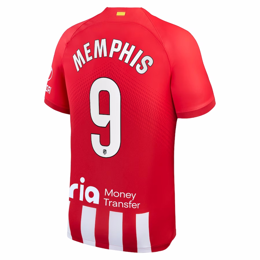MAILLOT ATLETICO MADRID DOMICILE MEMPHIS 2023-2024 MAILLOT ATLETICO MADRID DOMICILE MEMPHIS 2023-2024