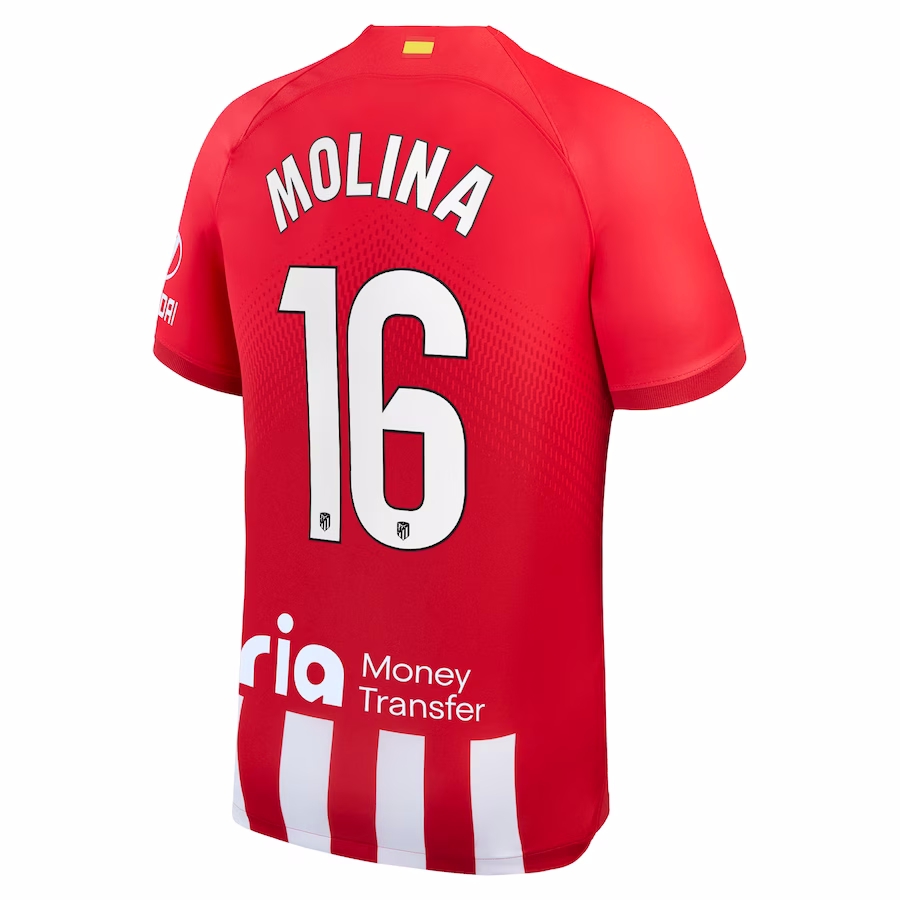 MAILLOT ATLETICO MADRID DOMICILE MOLINA 2023-2024 MAILLOT ATLETICO MADRID DOMICILE MOLINA 2023-2024