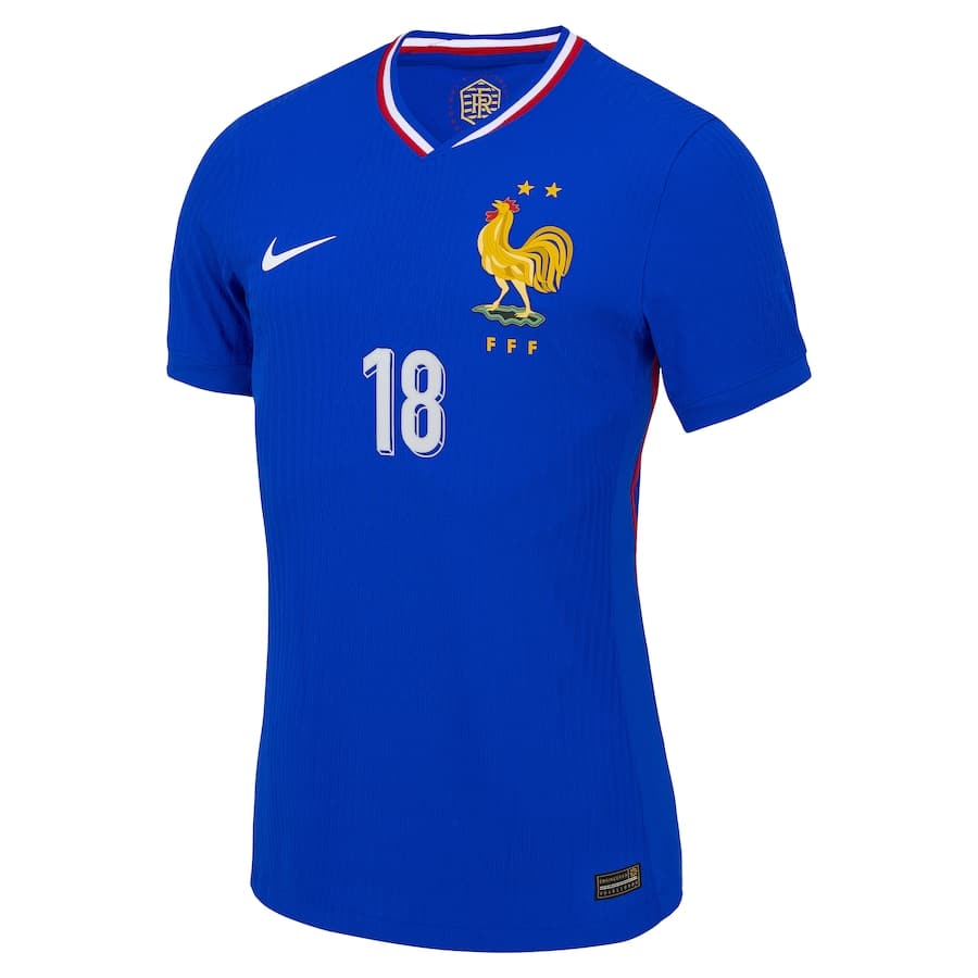 MAILLOT FRANCE DOMICILE ZAIRE-EMERY DRI-FIT ADV VAPOR MATCH SAISON 2024-2025 MAILLOT FRANCE DOMICILE ZAIRE-EMERY DRI-FIT ADV VAPOR MATCH SAISON 2024-2025