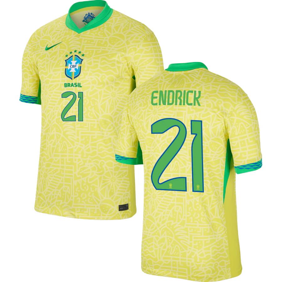 MAILLOT BRESIL DOMICILE ENDRICK SAISON 2024-2025 MAILLOT BRESIL DOMICILE ENDRICK SAISON 2024-2025