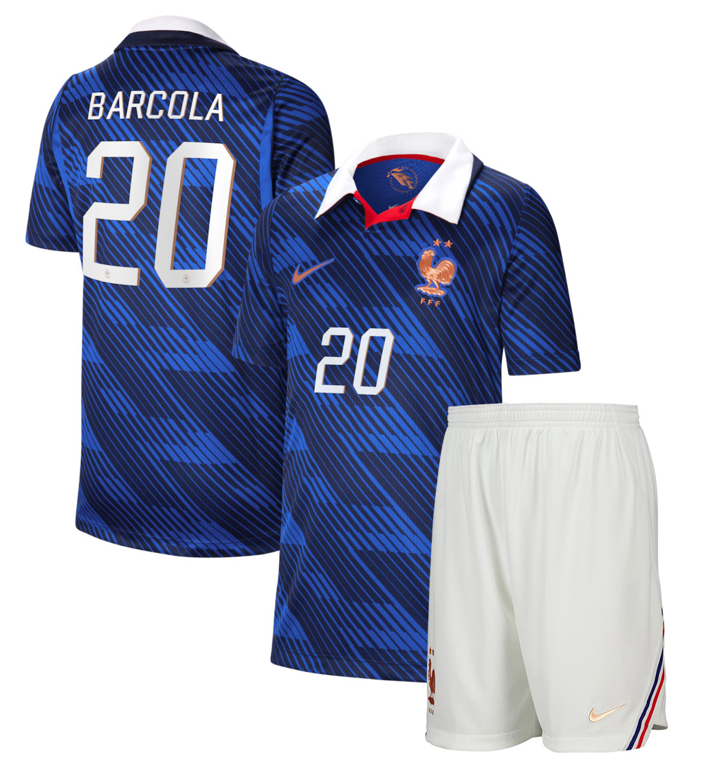 PACK JUNIOR FRANCE BARCOLA DOMICILE 2026-2027 PACK JUNIOR FRANCE BARCOLA DOMICILE 2026-2027