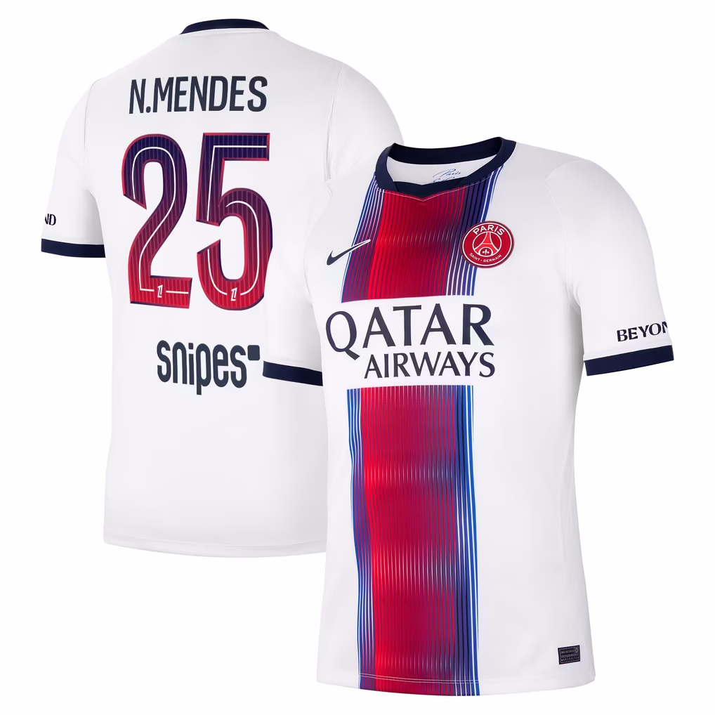 MAILLOT PSG EXTERIEUR NUNO MENDES 2026-2027 MAILLOT PSG EXTERIEUR NUNO MENDES 2026-2027